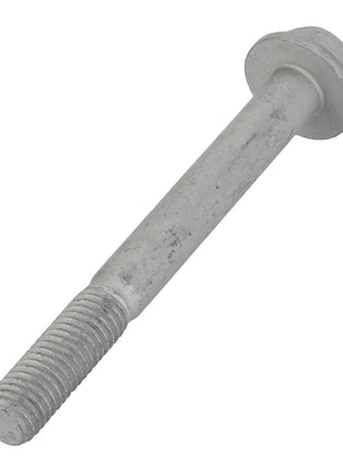 A close-up of the AGCO Hex Flange Head Machine Screw - Acw1062030, featuring a hexagonal head and a threaded shaft, set against a pristine white background.