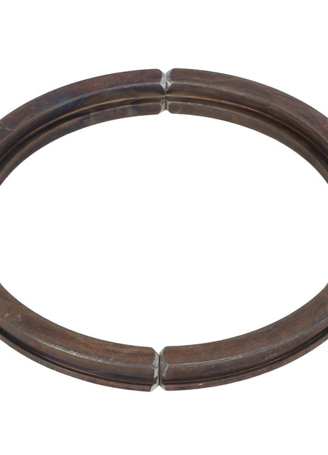 The AGCO | SNAP RING - AG725280, a split metallic ring featuring a small gap, is specifically designed for mechanical or industrial applications.