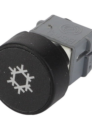 Close-up of the AGCO | Air Conditioning Switch - Acw1871700, a black and gray electrical switch featuring a white snowflake icon.