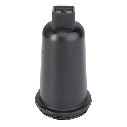 A black plastic AGCO Pto Guard - 035678T1 water filter cartridge with a cylindrical shape and a flat top, compatible with various Massey Ferguson models.