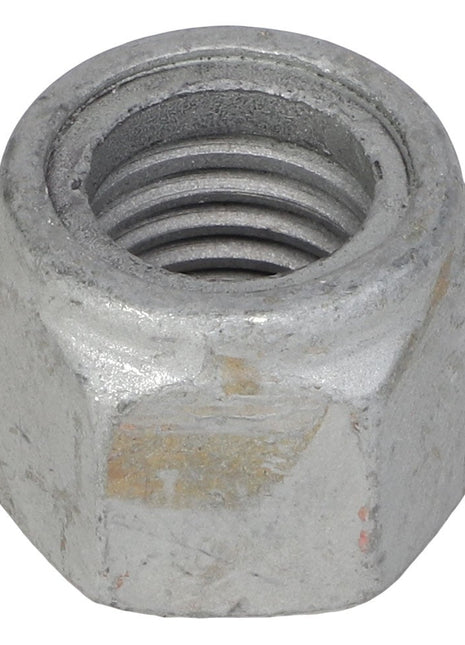 Close-up of an AGCO | HEX NUT - AG603864 with a threaded inner bore. No current product description information is available.