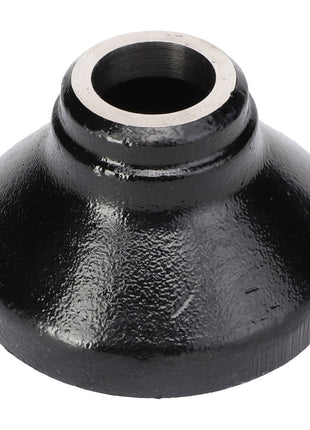 The AGCO | Spool - Sn2819 is a black metal pipe reducer coupling with a wide base, narrowing to a smaller opening at the top. No current product description available from AGCO.