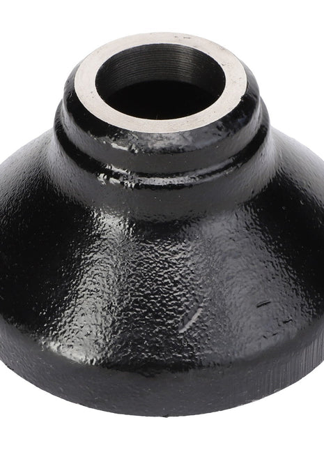 The AGCO | Spool - Sn2819 is a black metal pipe reducer coupling with a wide base, narrowing to a smaller opening at the top. No current product description available from AGCO.