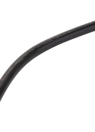 A slightly bent black rubber tube with a hollow interior, identified as AGCO | Brake Hose - 6305117M1 by the AGCO brand, currently lacks a product description.