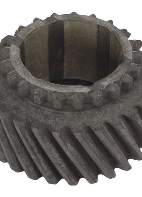 A close-up of the AGCO | Helical Gear - Acw1687540, showcasing its intricate metal design and helical gears.