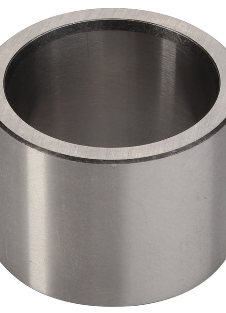 The AGCO Spacer - Acp0445450, a cylindrical metal pipe fitting with smooth finishes and an open end, is displayed prominently against a clean, white background.