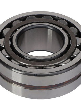 The AGCO Cylindrical Roller Bearing - Acx2745000 is a metal cylindrical roller bearing featuring an inner ring, outer ring, and several evenly spaced cylindrical rollers. Designed for high-speed operation in mechanical applications, this AGCO bearing efficiently reduces friction and handles high loads effectively.