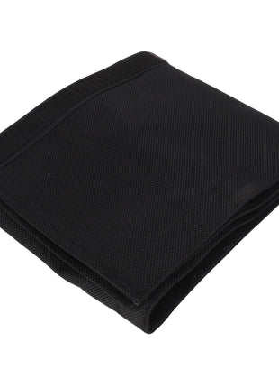 A folded black fabric hose cover (AGCO | HOSE COVER - ACP0410540) placed on a white background. For assistance with ordering or any inquiries, please contact our support team.