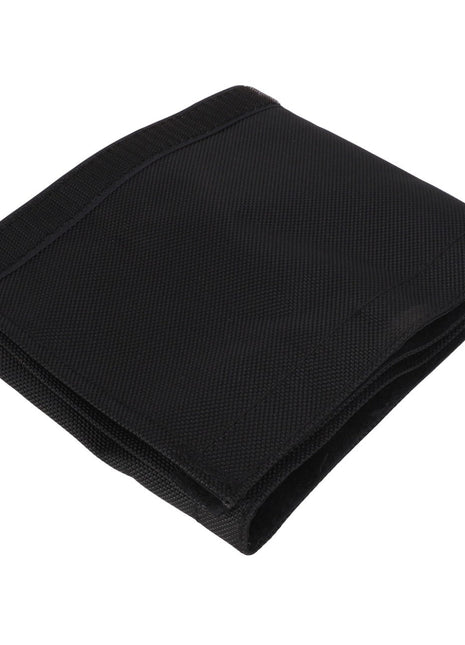 A folded black fabric hose cover (AGCO | HOSE COVER - ACP0410540) placed on a white background. For assistance with ordering or any inquiries, please contact our support team.