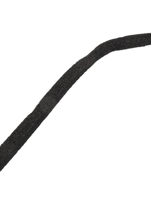 No current product description information is available, but what we can tell you is that the AGCO Gasket - Acw0932060 by AGCO is a long, curved black foam strip featuring a distinctive rough texture against a pristine white background.