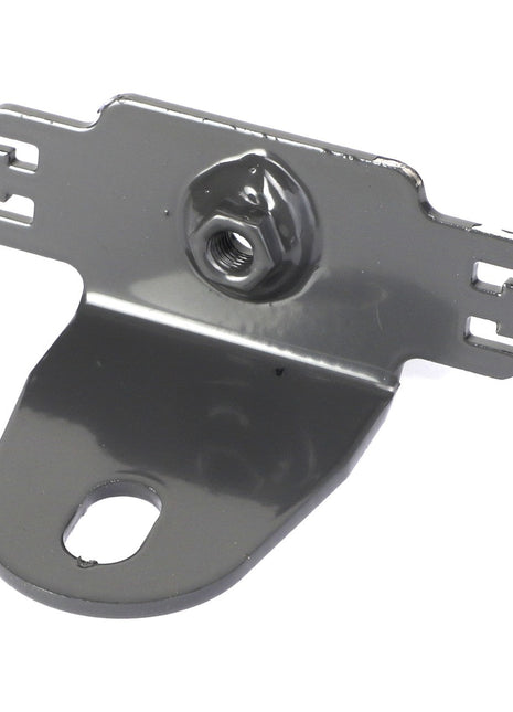 The AGCO Sensor Bracket - Acx3510400 by AGCO features a central hex nut, slotted top extensions, and a hole at the bottom. No current product description information is available.