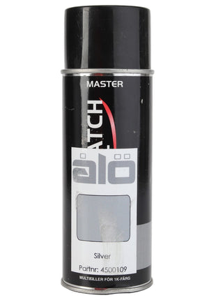 A black and silver spray paint can with the brand name "AGCO" and the word "Master" on it, labeled as silver color. Part number: AL4500109. No current product description information available.