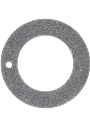 A top-down view of the AGCO Washer - Acw9109030, a gray circular gasket featuring a small hole near its outer edge. No current product description information is available regarding materials or specifications.