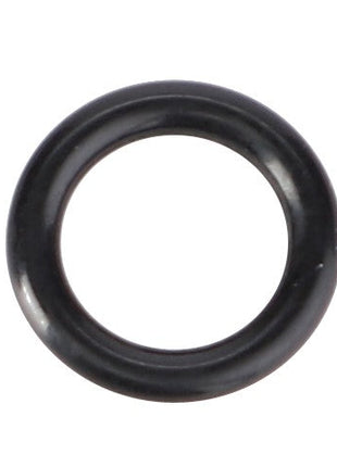A round, black rubber O-ring against a white background, showcasing the AGCO | O-Ring, Control Valve & End Plate - F916961022050 by AGCO, designed to meet high-performance demands.