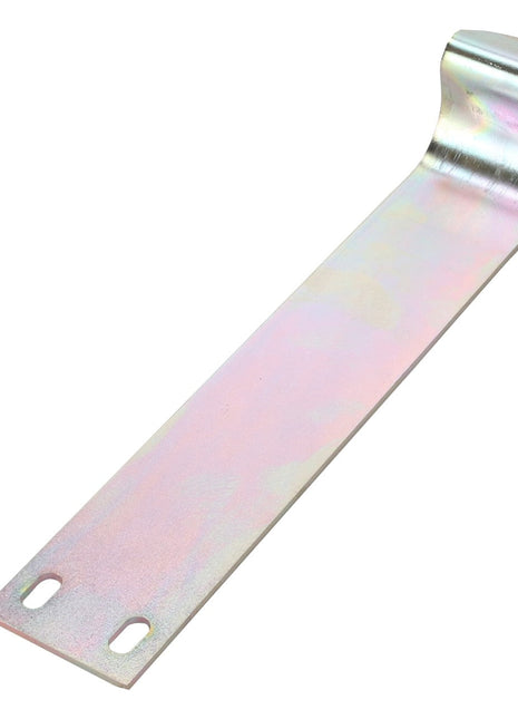 The AGCO | Clip - La320865450 is a flat metal pry bar from AGCO, featuring a curved end and two slotted holes at the opposite end for efficient nail removal.