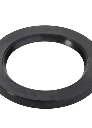 A black, round AGCO GASKET - D45409600 with a large central hole, resting flat against a white background. No current product description information is available.