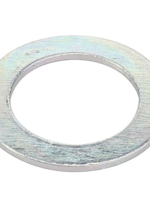 The AGCO Disc - F258514030390 features a metal washer with a circular hole in the center, showcasing a slightly textured and reflective surface.