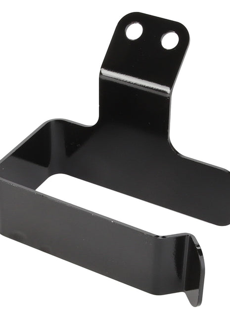 The AGCO | Bracket - Acw2443270 by AGCO is a black metal bracket that features two mounting holes at the top, a rectangular shape, and a curved hook on one side. No current product description information is available.