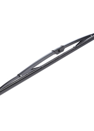 The AGCO | Wiper Blade, Rear Window - 6212481M91 is a black windshield wiper blade featuring a metallic frame and rubber strip. It is designed to enhance your vehicle's maintenance and durability, ensuring optimal performance for your safety on the road under the trusted brand of AGCO Genuine Wiper Blades.