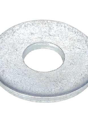 The AGCO | WASHER - AL5013916 from AGCO is a metallic flat washer with a central hole, commonly used in various mechanical applications.