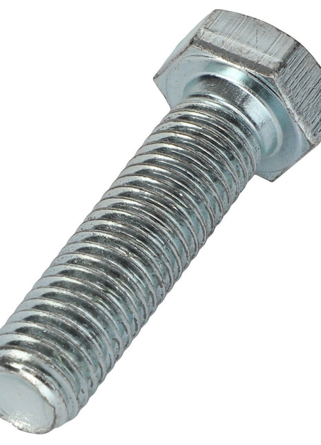 A close-up image of the AGCO | SCREW - AL5002105 showcases its shiny, threaded shaft and distinctive hexagonal head.