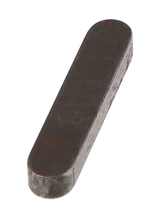 The AGCO | Parallel Key - 3008738X1 is a rectangular metal key designed for mechanical purposes, notable for its rounded edges.