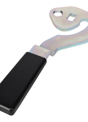 The AGCO | LEVER - AL10550206, a metal emergency seatbelt cutter featuring a black plastic handle, demonstrates efficient functionality even in the absence of specific product description details.