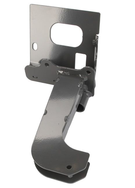 An angled, metallic gray mounting bracket with several cutouts and holes for attachment, known as the Bracket - Acw1746940 by AGCO. No current product description information is available.