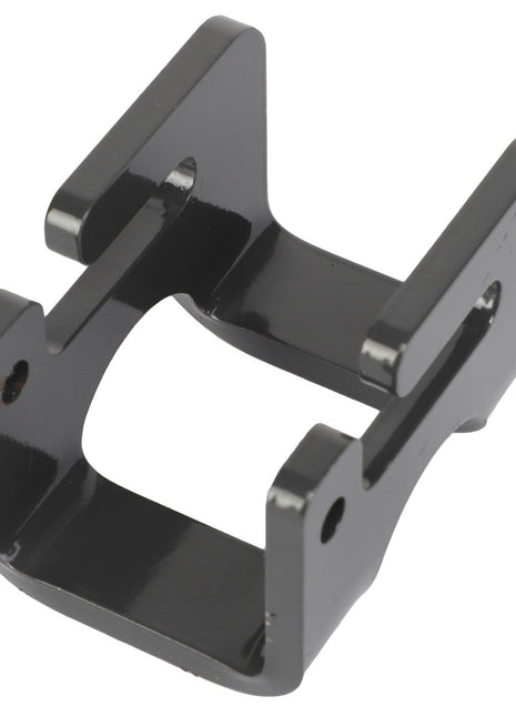 The AGCO | Chain Support - Acx2994430 is a black, U-shaped metal bracket with four side holes, designed for mounting or supporting purposes. No current product description information is available.