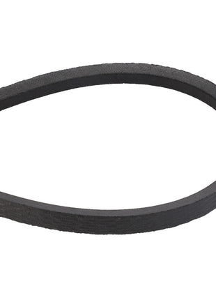 Close-up of an AGCO black rubber belt (model CG1350619800) featuring a textured surface, forming a seamless loop.