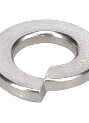 Close-up image of the AGCO LOCK WASHER - AG562051, a silver-colored split lock washer featuring a single break in the ring.