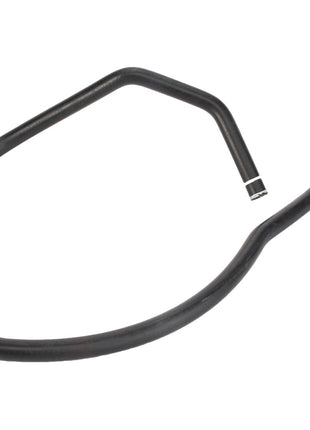 The AGCO | Hose - Acw1874230 is a black rubber hose featuring a curved shape and two different-sized ends. No current product description information available.