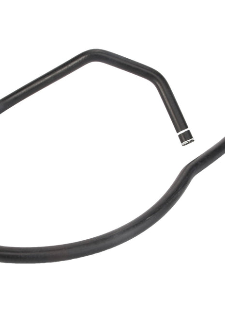 The AGCO | Hose - Acw1874230 is a black rubber hose featuring a curved shape and two different-sized ends. No current product description information available.