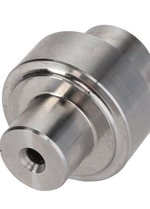 There is no product description available for the AGCO Bearing Pin - F178302020300, a steel mechanical component featuring cylindrical shapes and a hole through one end.