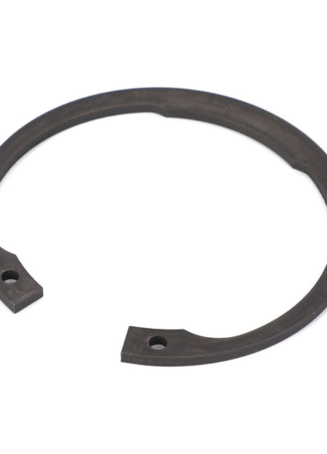 The AGCO Internal Retaining Ring - 1440819X1, often used in Massey Ferguson models, features two small holes near its open ends.