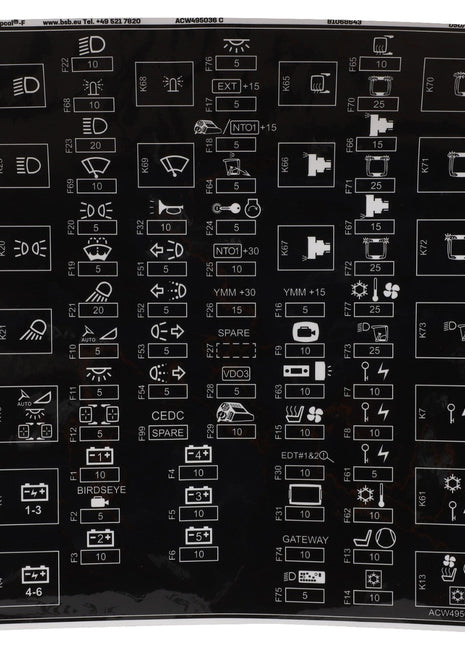 AGCO | Decal, Control Panel - Acw495036C - Farming Parts