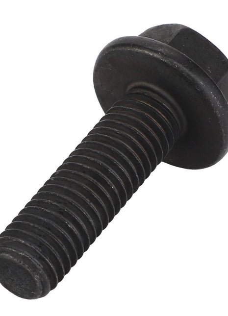A single AGCO hex flange head machine screw (model Acw7703310) in black metal, featuring a partially threaded shaft and an integrated washer. No current product description information is available for this item.