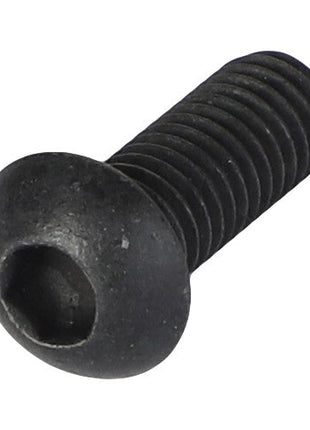 This image features the AGCO | MACHINE SCREW - AG520911, a sleek black hex socket button head screw from the renowned brand AGCO.