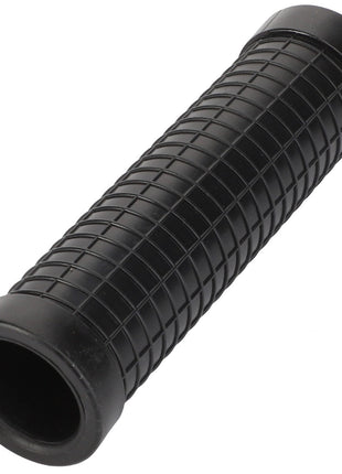 The AGCO | Sleeve - Acw0162910 is a black, cylindrical rubber handlebar grip featuring a textured, grid-like pattern with smooth ends.