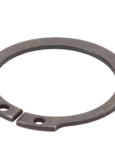 Current Product Description: The AGCO | Lock Washer - Acp0308660 is a metal snap ring with two holes, designed for securing components on a shaft or in a bore.