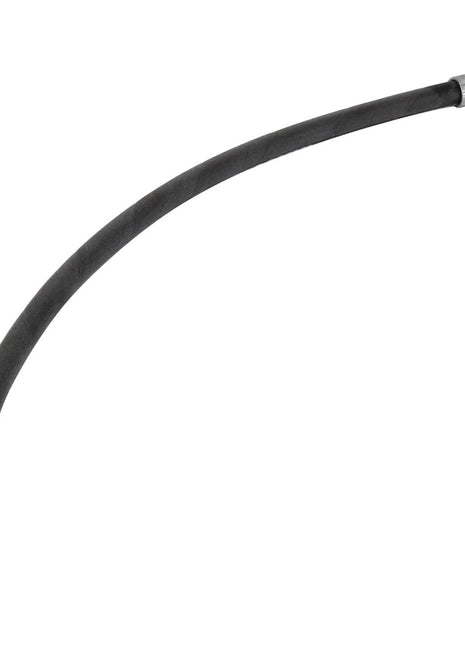 The AGCO Hydr. Hose - Acw2916140 by AGCO is a flexible black hose featuring metal fittings on both ends, with one side equipped with a hexagonal coupling and the other sporting a cylindrical connector. However, no current product description information is available.