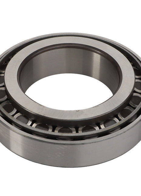 The AGCO | Bearing - La26800220 by AGCO is a precision-engineered metal cylindrical bearing featuring both an inner and outer ring, meticulously designed to reduce rotational friction while effectively supporting radial and axial loads.