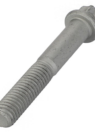 A close-up of the AGCO | Torx Screw - F119200710640, showcasing its threaded shaft and cylindrical head, all set against a pristine white background.