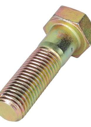 A close-up view of the AGCO | HEXAGONAL HEAD BOLT - AG561177, featuring a threaded shaft and a hexagonal head.