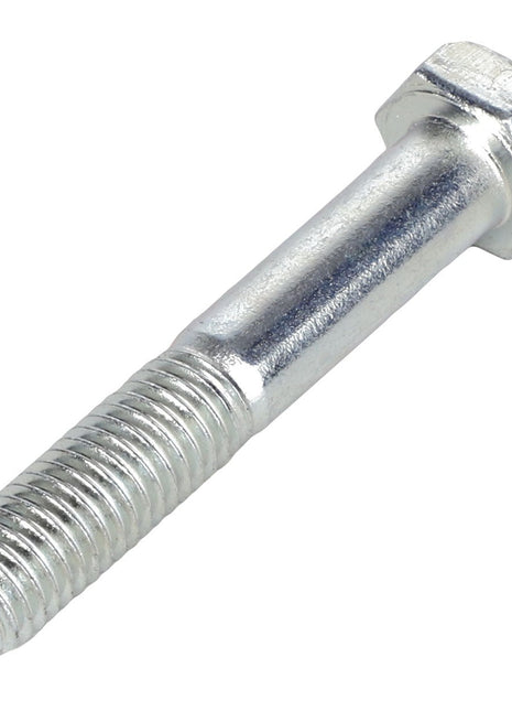 A close-up image of the AGCO SCREW - AL5002080, a metallic hex bolt with a threaded shaft and a hexagonal head, provides no information available about its specific application.