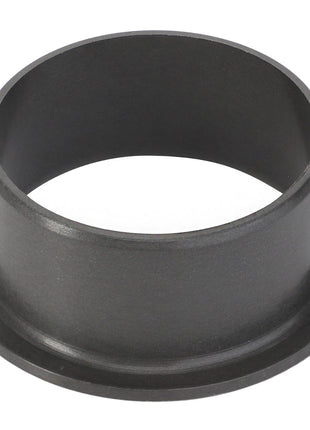 A sleek black cylindrical object with a wide flange at one end, resembling the AGCO Flange Bushing - Fel151231.