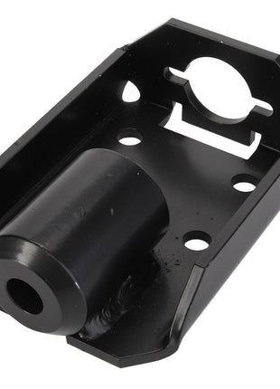 Current Product Description: The AGCO | BRACKET - D28282895 by AGCO is a black metal mounting bracket featuring a cylindrical protrusion and several holes for versatile attachment.