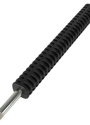 An image of the AGCO WAND TUBE - AG610652, a black cylindrical metal object with a ribbed surface and a threaded end. No current product description information is available.