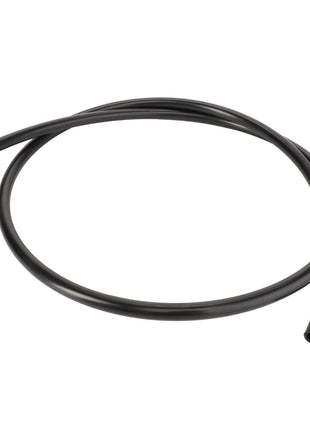 The AGCO | Air Tube - Acw7614440 by AGCO is a coiled black rubber tubing with open ends, ideal for fluid transfer or air passage applications.