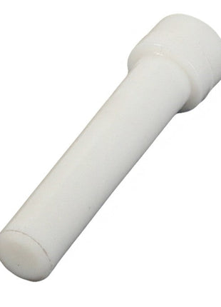 A white cylindrical ceramic fuse with a slightly wider end, known as the AGCO Plug - D44900344 by AGCO.